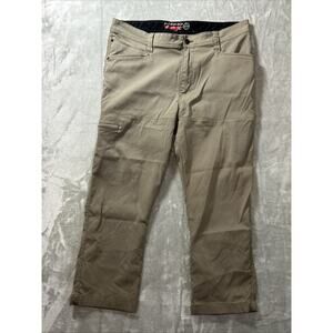 Wrangler ATG Pants Mens 38x30 Beige Cargo Straight Leg Outdoors Hiking Gorpcore